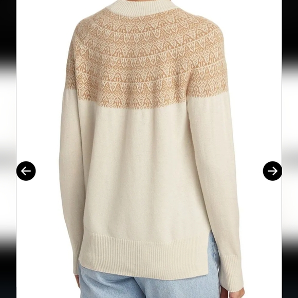 Saks Fifth Avenue Fair Isle Cashmere Sweater Sz.S - Picture 3 of 12